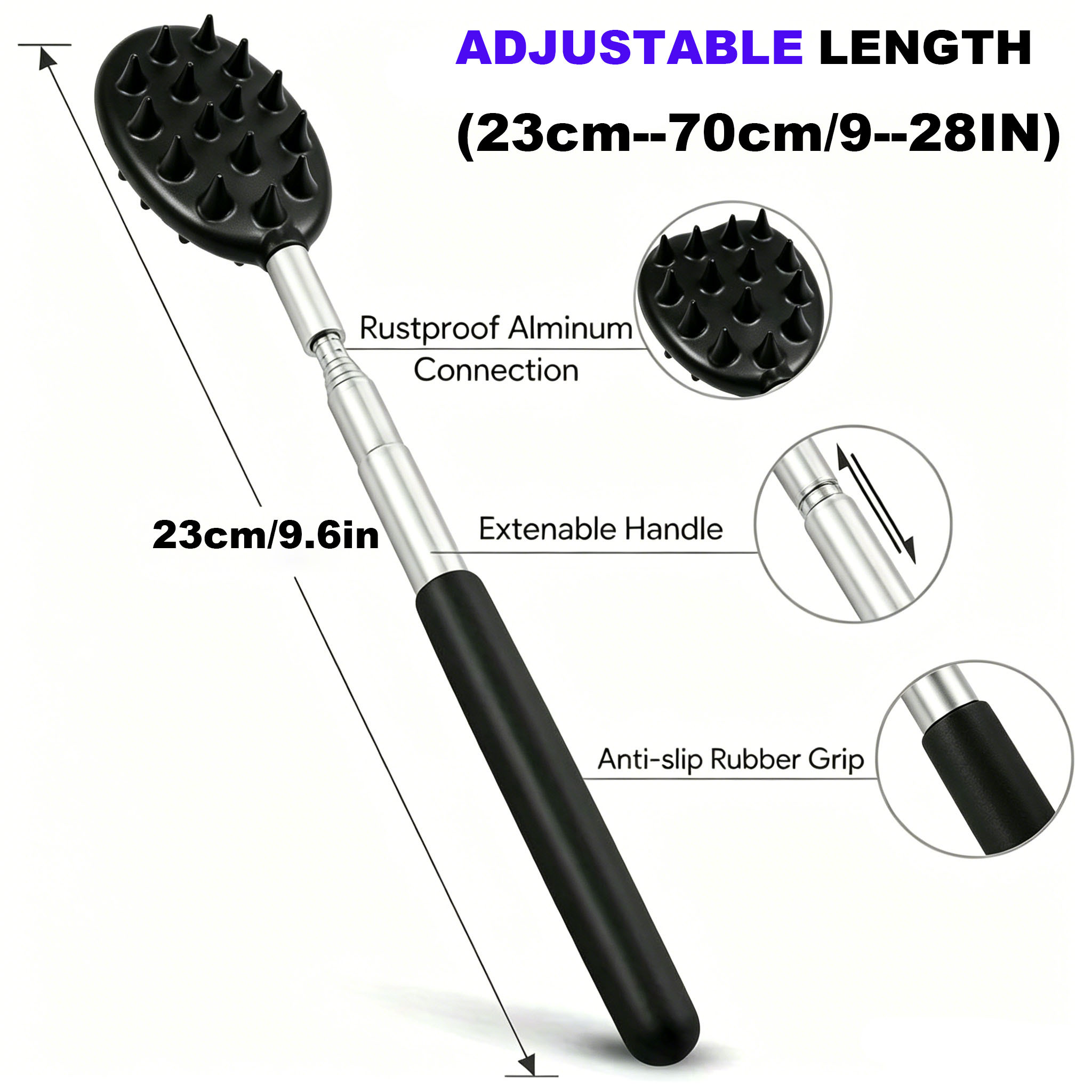 Upgraded 5-Section Cactus Back - Hair Scalp Massager recension och pris