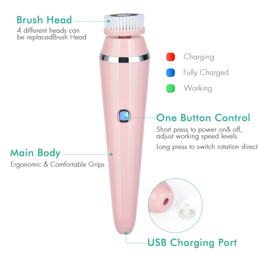 4 in 1 Electric Rotating Facia - Electric Face Cleanser Brush recension och pris