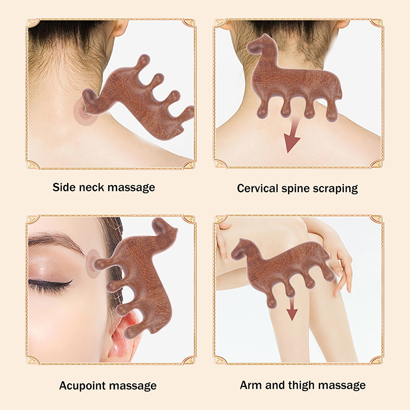 Zodiac Horse Year Wooden Sanda - Hair Scalp Massager recension och pris