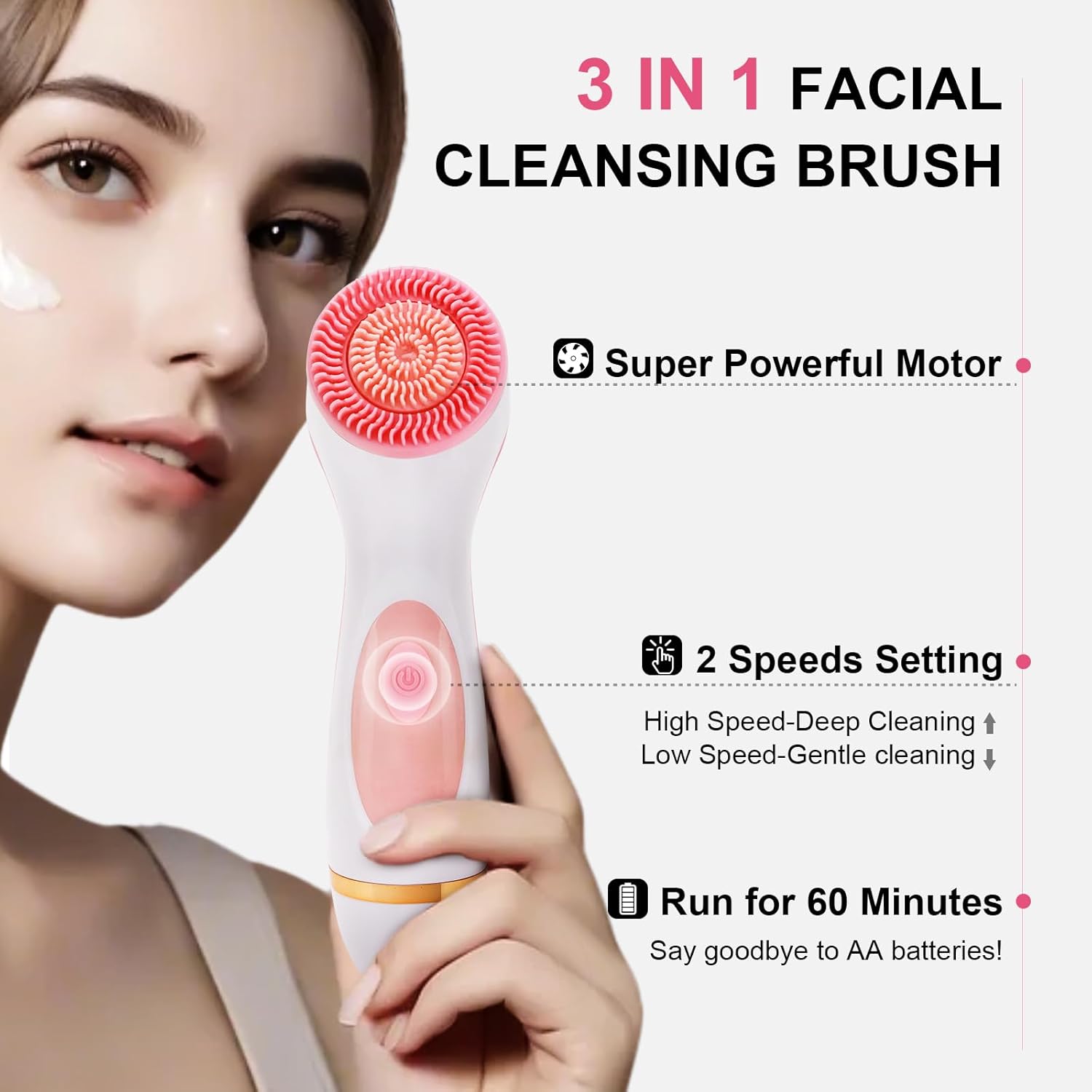 Ultrasonic 3-in-1 Electric Fac - Electric Face Cleanser Brush recension och pris