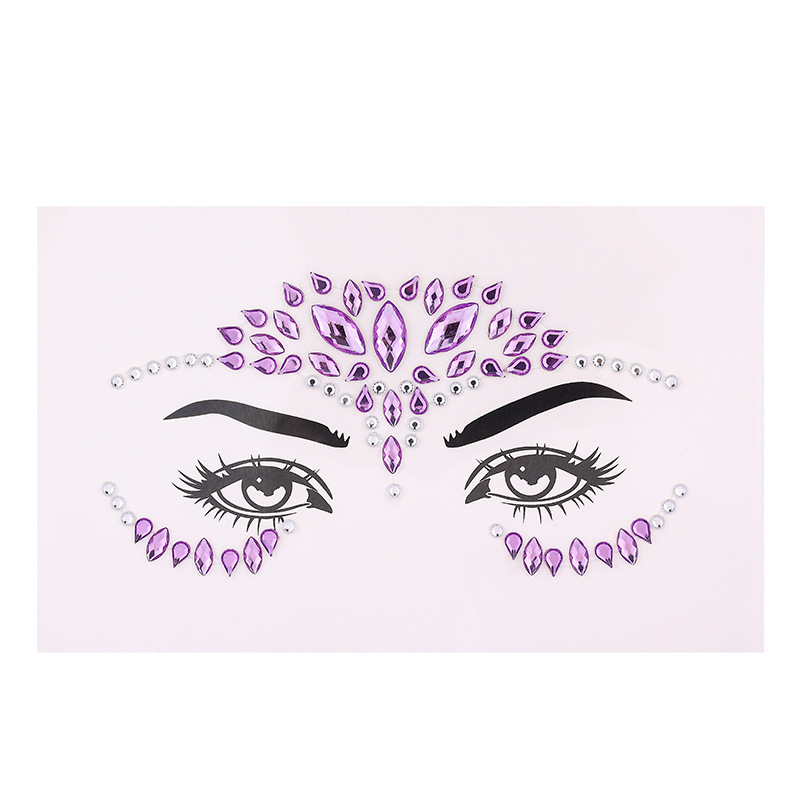 5Pcs/Set Diamond Face Stickers - Beauty Gems Makeup recension och pris