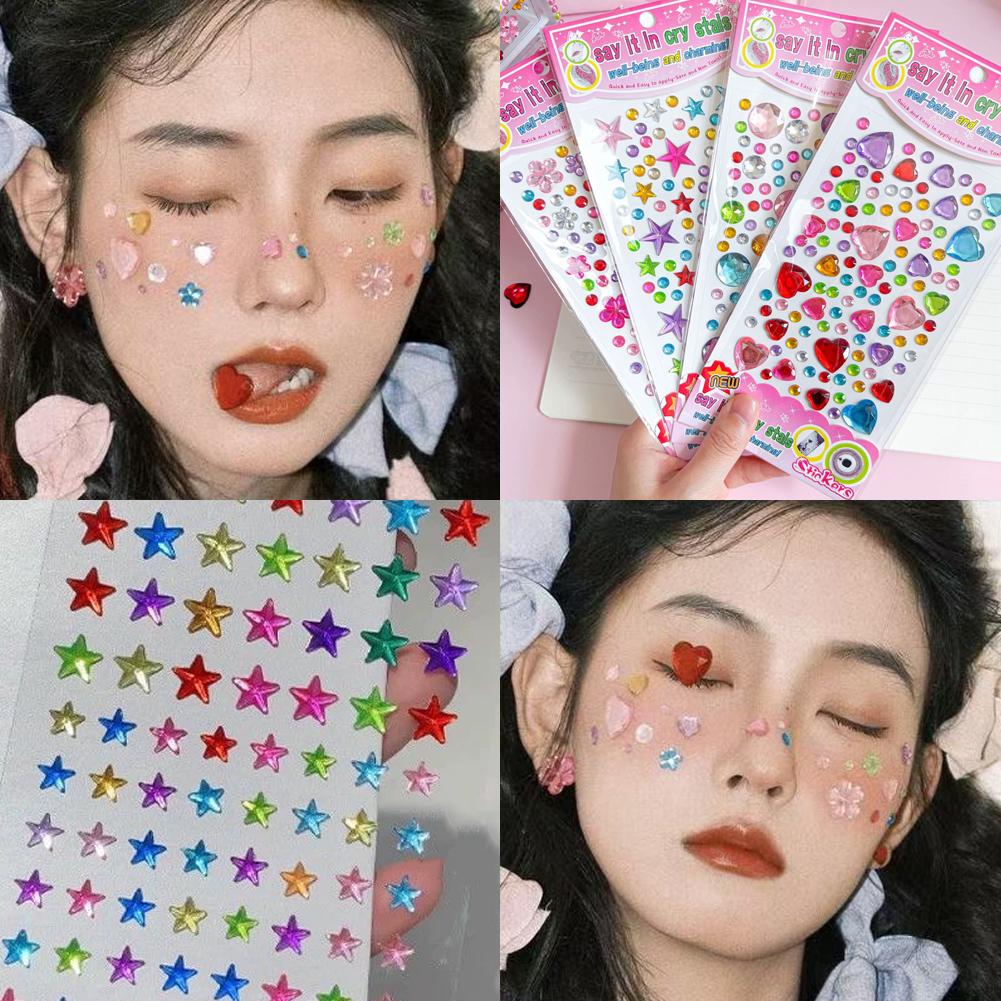 Self-Adhesive Face Rhinestones - Beauty Gems Makeup recension och pris