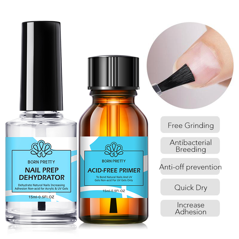 BORN PRETTY 2pc 15ml Nail Prim - Nail Dehydrator Primer recension och pris