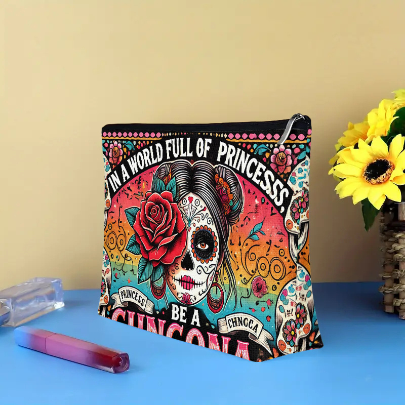 A Flower and skull cosmetic ba - Beauty Makeup Women recension och pris