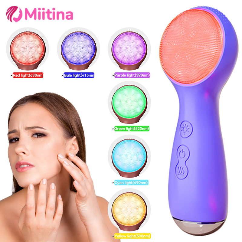 3 In 1 7 Colors LED Silicone F - Electric Face Cleanser Brush recension och pris