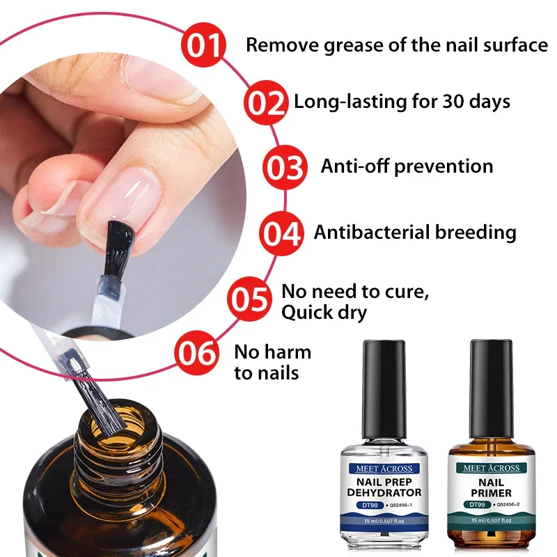 2pcs 15ml Nail Primer & Nail P - Nail Dehydrator Primer recension och pris