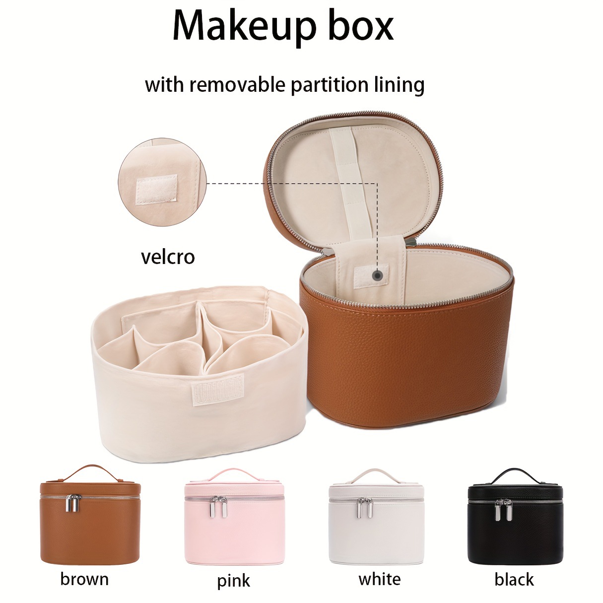 Large Capacity PU Leather Make - Beauty Makeup Women recension och pris