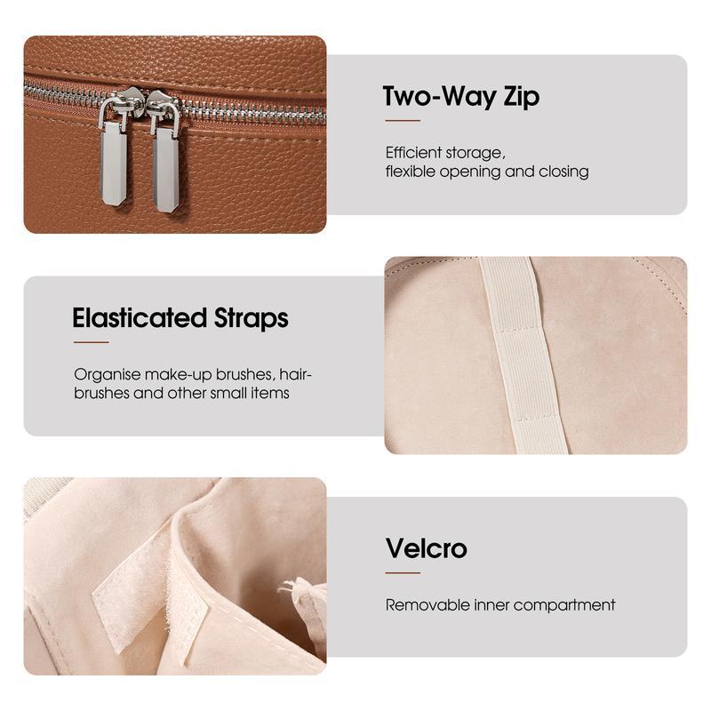 Large Capacity PU Leather Make - Beauty Makeup Women recension och pris